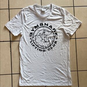 Gymshark White Short Sleeve Tee with Black Logo